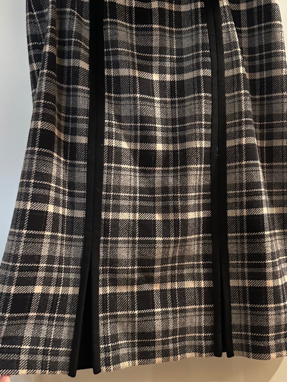Jenne Maac Plaid Kick pleat Skirt SZ:L